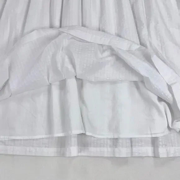 Old Navy Women's Tiered Puff Sleeve Midi Dress XXL White Pockets - Picture 10 of 16